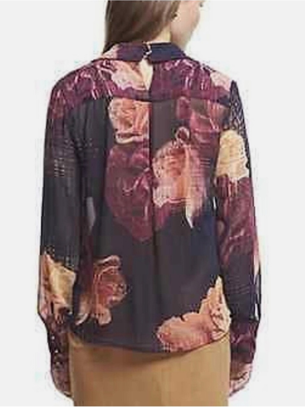 Robert Rodriguez Floral Sheer Button Up Blouse - Picture 2 of 10